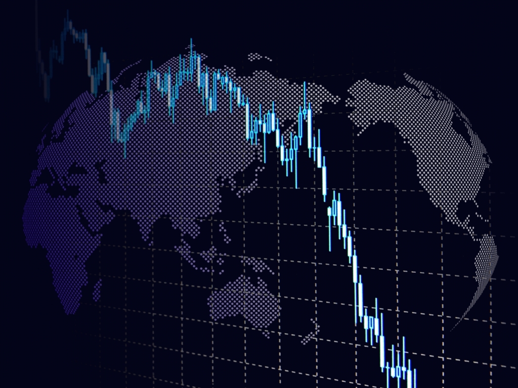 株価下落チャート 